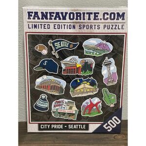 Fan Favorite City Pride Seattle Limited Edition Sports Puzzle 500 Pieces New